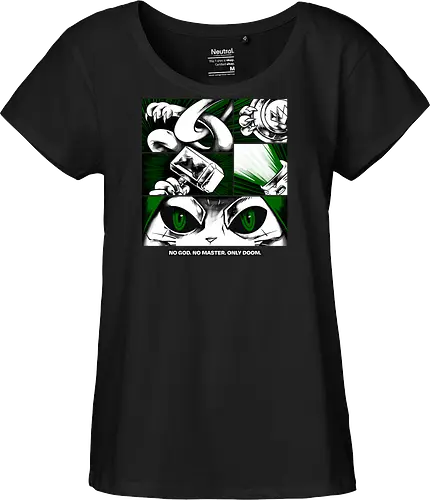 return of catvengers  - cat, meow, kitty, fun, avenger, drdoom, doomsday, cartoon, fantastic, hoomanlover, catlover - Fairtrade Girl Shirt