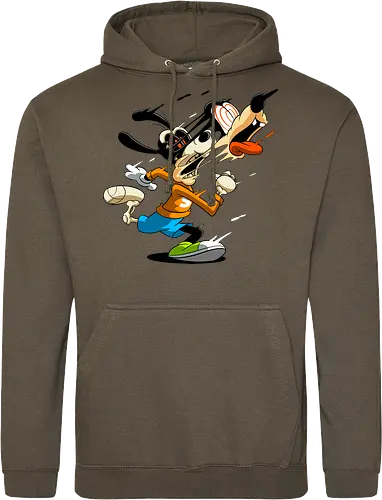 Freaky Tollpatschiger Hund - Cartoon Horror Underground Art - freaky tollpatschiger Hund Art, Cartoon Horror Underground, tollpatschiger Hund dunkles Shirt, Horror Cartoon Spiralaugen, Hund Skelett Gesicht Art, Goofy, dunkles oranges Pop Art, alternativer freaky Hund Charakter, verrückte Cartoon Mode, chaotischer Hund Streifen Art, Underground dunkles Geek, Horror Nostalgie klassischer Cartoon, Punk Hund Cartoon, alternative Cartoon Shirt, dunkle Retro Hund Art, chaotischer oranger Cartoon - Standard Hoodie