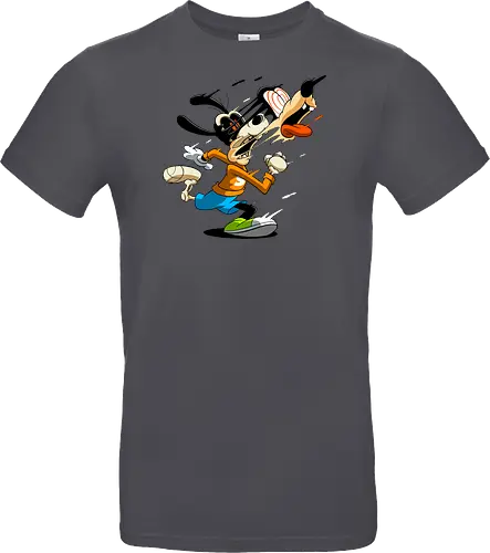 Freaky Tollpatschiger Hund - Cartoon Horror Underground Art - freaky tollpatschiger Hund Art, Cartoon Horror Underground, tollpatschiger Hund dunkles Shirt, Horror Cartoon Spiralaugen, Hund Skelett Gesicht Art, Goofy, dunkles oranges Pop Art, alternativer freaky Hund Charakter, verrückte Cartoon Mode, chaotischer Hund Streifen Art, Underground dunkles Geek, Horror Nostalgie klassischer Cartoon, Punk Hund Cartoon, alternative Cartoon Shirt, dunkle Retro Hund Art, chaotischer oranger Cartoon - Standard T-Shirt