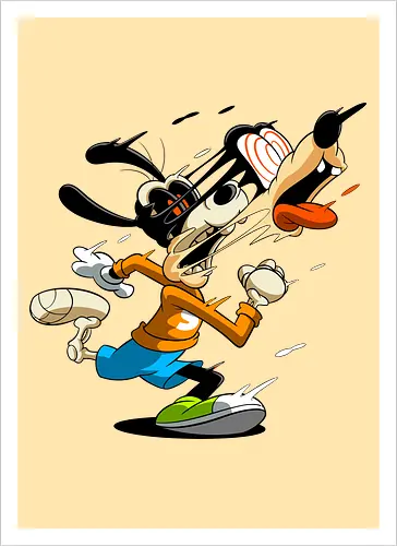 Freaky Tollpatschiger Hund - Cartoon Horror Underground Art - freaky tollpatschiger Hund Art, Cartoon Horror Underground, tollpatschiger Hund dunkles Shirt, Horror Cartoon Spiralaugen, Hund Skelett Gesicht Art, Goofy, dunkles oranges Pop Art, alternativer freaky Hund Charakter, verrückte Cartoon Mode, chaotischer Hund Streifen Art, Underground dunkles Geek, Horror Nostalgie klassischer Cartoon, Punk Hund Cartoon, alternative Cartoon Shirt, dunkle Retro Hund Art, chaotischer oranger Cartoon - Kunstdruck