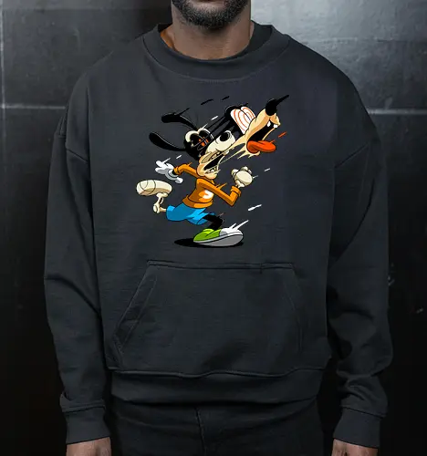 Freaky Tollpatschiger Hund - Cartoon Horror Underground Art - freaky tollpatschiger Hund Art, Cartoon Horror Underground, tollpatschiger Hund dunkles Shirt, Horror Cartoon Spiralaugen, Hund Skelett Gesicht Art, Goofy, dunkles oranges Pop Art, alternativer freaky Hund Charakter, verrückte Cartoon Mode, chaotischer Hund Streifen Art, Underground dunkles Geek, Horror Nostalgie klassischer Cartoon, Punk Hund Cartoon, alternative Cartoon Shirt, dunkle Retro Hund Art, chaotischer oranger Cartoon - Cropped Sweatshirt