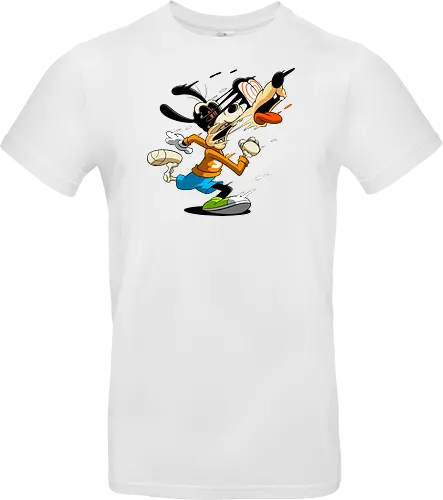 Freaky Tollpatschiger Hund - Cartoon Horror Underground Art - freaky tollpatschiger Hund Art, Cartoon Horror Underground, tollpatschiger Hund dunkles Shirt, Horror Cartoon Spiralaugen, Hund Skelett Gesicht Art, Goofy, dunkles oranges Pop Art, alternativer freaky Hund Charakter, verrückte Cartoon Mode, chaotischer Hund Streifen Art, Underground dunkles Geek, Horror Nostalgie klassischer Cartoon, Punk Hund Cartoon, alternative Cartoon Shirt, dunkle Retro Hund Art, chaotischer oranger Cartoon - Standard T-Shirt