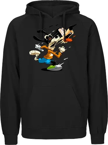 Freaky Tollpatschiger Hund - Cartoon Horror Underground Art - freaky tollpatschiger Hund Art, Cartoon Horror Underground, tollpatschiger Hund dunkles Shirt, Horror Cartoon Spiralaugen, Hund Skelett Gesicht Art, Goofy, dunkles oranges Pop Art, alternativer freaky Hund Charakter, verrückte Cartoon Mode, chaotischer Hund Streifen Art, Underground dunkles Geek, Horror Nostalgie klassischer Cartoon, Punk Hund Cartoon, alternative Cartoon Shirt, dunkle Retro Hund Art, chaotischer oranger Cartoon - Fairtrade Hoodie