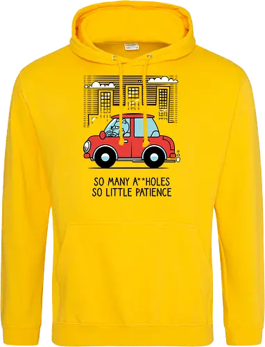 A little patience - Cats, Traffic, Cars, Middle finger - Standard Hoodie