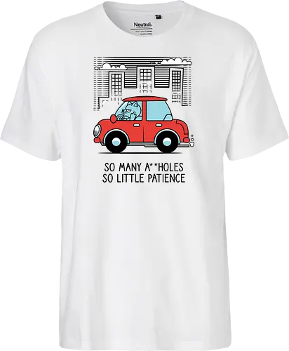 A little patience - Cats, Traffic, Cars, Middle finger - Fairtrade T-Shirt