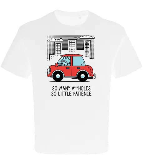 A little patience - Cats, Traffic, Cars, Middle finger - Oversize T-Shirt