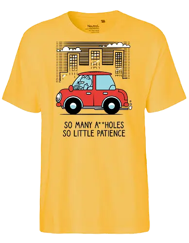 A little patience - Cats, Traffic, Cars, Middle finger - Fairtrade T-Shirt