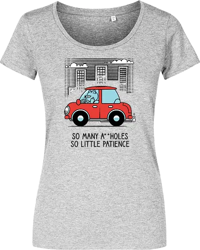 A little patience - Cats, Traffic, Cars, Middle finger - Damen T-Shirt