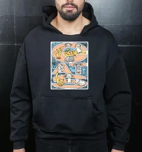 Cat vibes - Cats - Cropped Hoodie