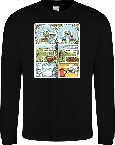 Coffee Bold - Coffee, Lettering - Sweatshirt