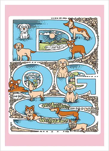 Dog vibes - Dogs - Kunstdruck