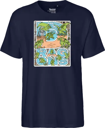 Dragon vibes - Dragons, Fantasy - Fairtrade T-Shirt