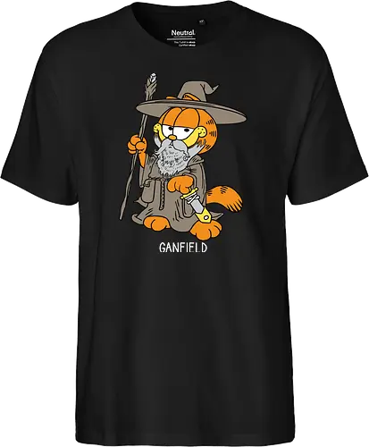 Ganfield - Orange Cat, Wizard, LOTR, Tolkien - Fairtrade T-Shirt