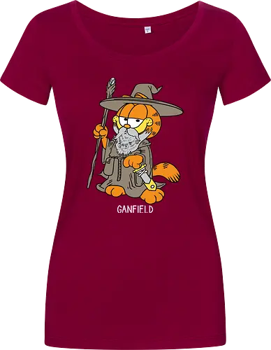 Ganfield - Orange Cat, Wizard, LOTR, Tolkien - Damen T-Shirt