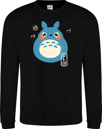 My Cute Neighbor - japanese, japan, anime, anime inspired, funny, fantasy, cute, cute creature, animals, spirit, forest spirit, cute, whimsical, kawaii, movie - Sweatshirt