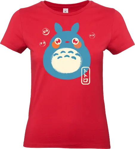 My Cute Neighbor - japanese, japan, anime, anime inspired, funny, fantasy, cute, cute creature, animals, spirit, forest spirit, cute, whimsical, kawaii, movie - Standard T-Shirt (Frauen)