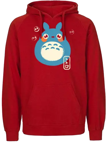My Cute Neighbor - japanese, japan, anime, anime inspired, funny, fantasy, cute, cute creature, animals, spirit, forest spirit, cute, whimsical, kawaii, movie - Fairtrade Hoodie