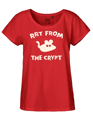 Rat From The Crypt - horror, halloween, creepy, scary, rat, maouse, animals, pets, spooky, retro, punk, funny, dark humor, cute - Fairtrade Girl Shirt