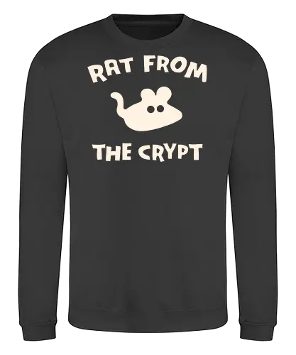 Rat From The Crypt - horror, halloween, creepy, scary, rat, maouse, animals, pets, spooky, retro, punk, funny, dark humor, cute - Sweatshirt