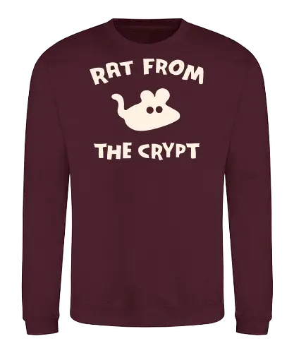 Rat From The Crypt - horror, halloween, creepy, scary, rat, maouse, animals, pets, spooky, retro, punk, funny, dark humor, cute - Sweatshirt