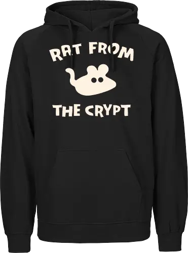 Rat From The Crypt - horror, halloween, creepy, scary, rat, maouse, animals, pets, spooky, retro, punk, funny, dark humor, cute - Fairtrade Hoodie