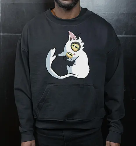 Daijin- Anime fanart - Anime, daijin, suzume movie, suzume fanart, anime fanart, anime art, anime merch, anime style, anime movie, anime universe - Cropped Sweatshirt