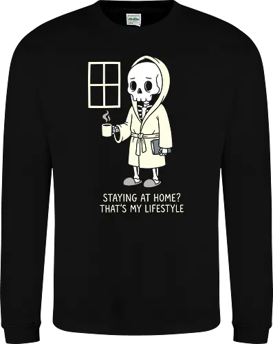 Cozy Introvert: The Homebody Lifestyle - introvert graphic tee, funny homebody shirt, cozy aesthetic apparel, lazy day clothing, reading book design, cute ghost merch, coffee lover streetwear, minimalist quote shirt, relatable lifestyle tee, pastel comfy fashion - Sweatshirt