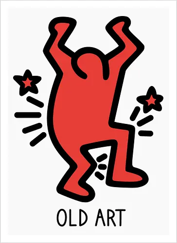 Hurting - Haring, Eighties, Paiting, Graffiti - Kunstdruck