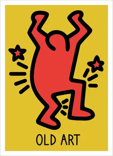 Hurting - Haring, Eighties, Paiting, Graffiti - Kunstdruck