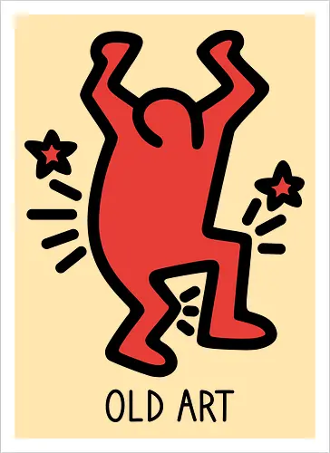 Hurting - Haring, Eighties, Paiting, Graffiti - Kunstdruck