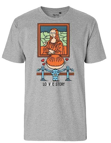 Louvre story - Louvre, Museum, Mona Lisa, Love - Fairtrade T-Shirt