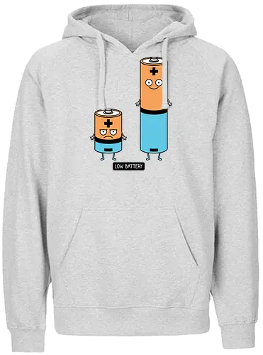 Low battery - Battery - Fairtrade Hoodie