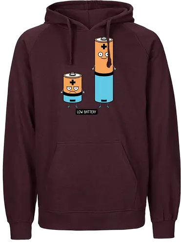 Low battery - Battery - Fairtrade Hoodie
