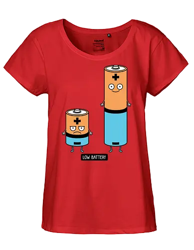 Low battery - Battery - Fairtrade Girl Shirt