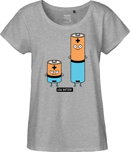 Low battery - Battery - Fairtrade Girl Shirt