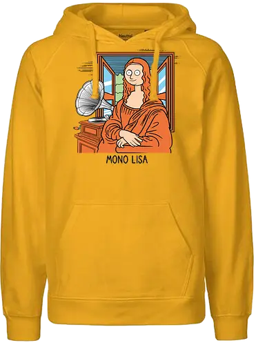 Mono Lisa - Music, Mono, Mona Lisa, Gramophone - Fairtrade Hoodie