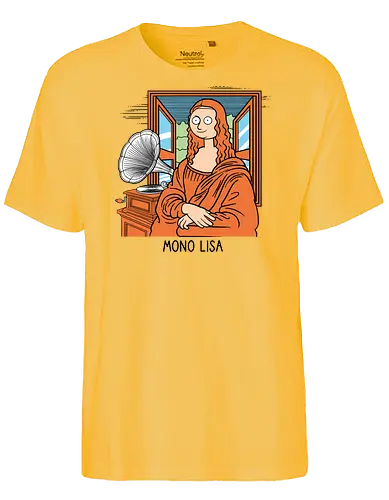 Mono Lisa - Music, Mono, Mona Lisa, Gramophone - Fairtrade T-Shirt