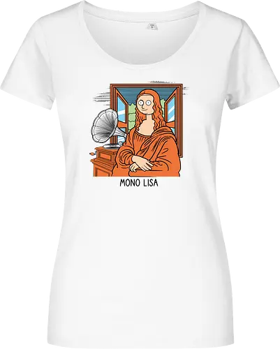 Mono Lisa - Music, Mono, Mona Lisa, Gramophone - Damen T-Shirt