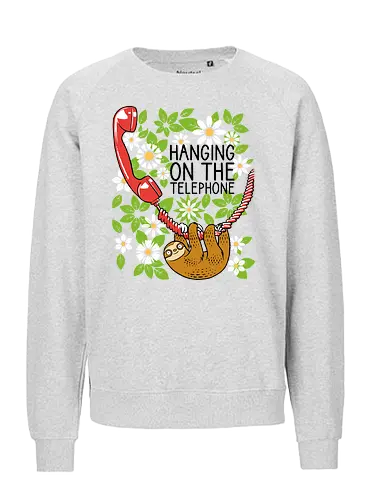 Hanging on the Telephone - Sloth, Telephone, Hanging, Animals - Fairtrade Sweatshirt