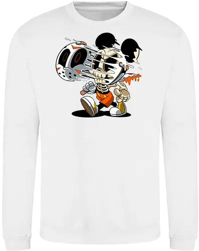 Skelett-Maus Slasher - Halloween Horror Cartoon Kunst - Mickey freaky art, estampa geek horror, Disney scary art, camiseta geek Halloween, Cartoon Horror Slasher, Halloween Terror Druck, freaky Maus Horror, Underground Slasher Kunst, Skelett Cartoon Halloween, Geek Terror Druck, klassischer Horror Cartoon, Pop Art Slasher, Horror Halloween Charakter, Cartoon Dark Art, Skelett Maus Horror, Eishockeymaske Cartoon, Slasher Cartoon Kunst, blutiges Messer Cartoon, Halloween Geek Kunst, Mickey Mouse horror, Jason Voorhees Disney, Mickey Halloween skeleton, Disney horror art, Sexta-Feira 13, Mickey zumbi, arte geek terror, camiseta horror Disney, Mickey Mouse Jason mask, cartoon horror, slasher art, cultura pop terror, Mickey Mouse esqueleto, Disney Halloween, Jason Voorhees mask, horror cartoon Disney - Sweatshirt