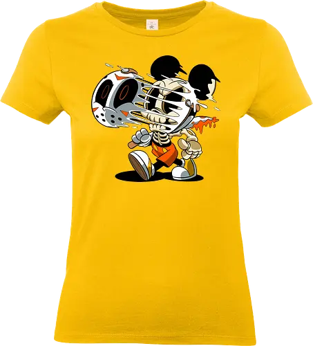 Skelett-Maus Slasher - Halloween Horror Cartoon Kunst - Mickey freaky art, estampa geek horror, Disney scary art, camiseta geek Halloween, Cartoon Horror Slasher, Halloween Terror Druck, freaky Maus Horror, Underground Slasher Kunst, Skelett Cartoon Halloween, Geek Terror Druck, klassischer Horror Cartoon, Pop Art Slasher, Horror Halloween Charakter, Cartoon Dark Art, Skelett Maus Horror, Eishockeymaske Cartoon, Slasher Cartoon Kunst, blutiges Messer Cartoon, Halloween Geek Kunst, Mickey Mouse horror, Jason Voorhees Disney, Mickey Halloween skeleton, Disney horror art, Sexta-Feira 13, Mickey zumbi, arte geek terror, camiseta horror Disney, Mickey Mouse Jason mask, cartoon horror, slasher art, cultura pop terror, Mickey Mouse esqueleto, Disney Halloween, Jason Voorhees mask, horror cartoon Disney - Standard T-Shirt (Frauen)