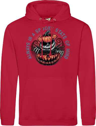 Spooky state of mind - Movie, animated, animation, horror, Halloween, pumpkin, skeleton, character, fantasy - Standard Hoodie
