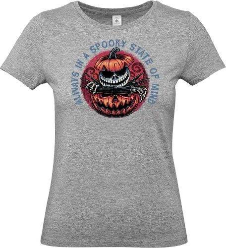 Spooky state of mind - Movie, animated, animation, horror, Halloween, pumpkin, skeleton, character, fantasy - Standard T-Shirt (Frauen)