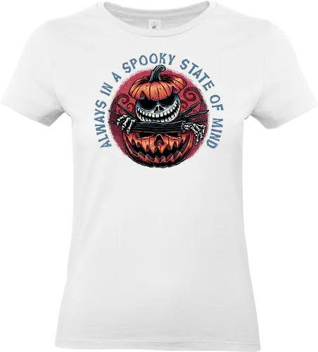 Spooky state of mind - Movie, animated, animation, horror, Halloween, pumpkin, skeleton, character, fantasy - Standard T-Shirt (Frauen)