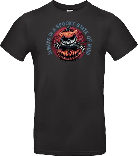 Spooky state of mind - Movie, animated, animation, horror, Halloween, pumpkin, skeleton, character, fantasy - Standard T-Shirt