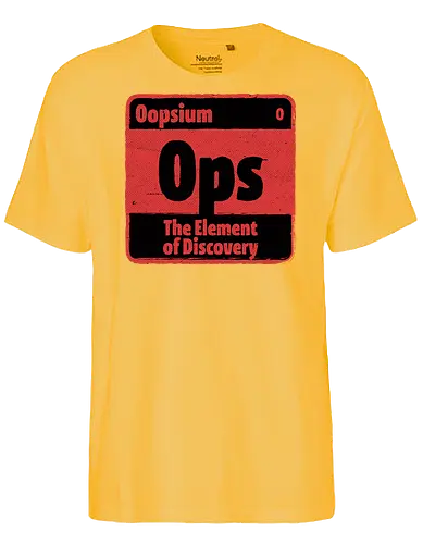 Element of Science Discovery - Science, Scientist, Sciencific, Science Art, Scientists, Science Humor, Science Joke, Funny Science, Stem, Humor, Joke, Fun, Retro Science, Sarcastic Science, Vintage Science, Funny Science Quote, Periodic Table, Periodic Table Joke, Periodic Table Parody, Funny, Sarcasm, Sarcastic, Irony, Ironic, Research, Physics, Chemistry, Chemistry Joke, Chemistry Humor, Biology, Mistakes, Accidents, Oopsie, Discover, Discovery - Fairtrade T-Shirt