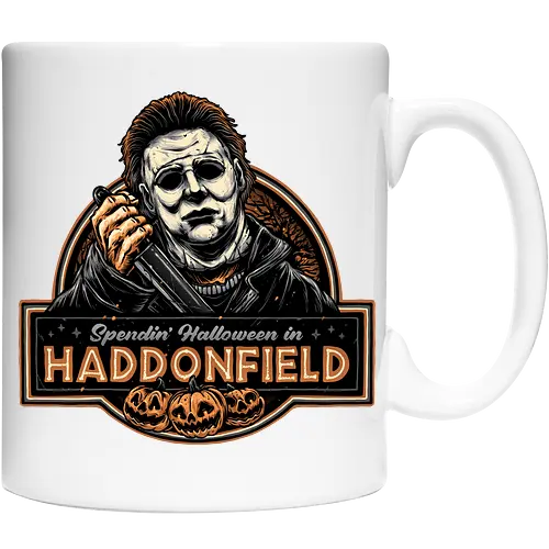 Halloween in Haddonfield - Horror, Halloween, movie, horror movie, villain, classic movie - Keramiktasse