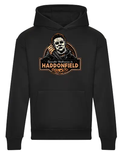 Halloween in Haddonfield - Horror, Halloween, movie, horror movie, villain, classic movie - Heavyweight Hoodie