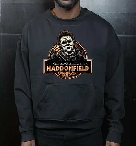 Halloween in Haddonfield - Horror, Halloween, movie, horror movie, villain, classic movie - Cropped Sweatshirt