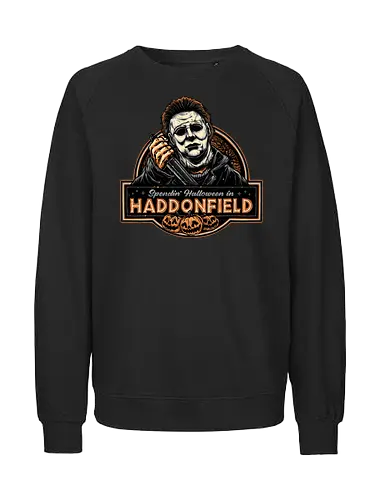 Halloween in Haddonfield - Horror, Halloween, movie, horror movie, villain, classic movie - Fairtrade Sweatshirt